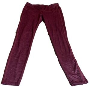 Athleta Leggings Sz Small maroon red Adult Cropped Stretch Yoga Womens Running